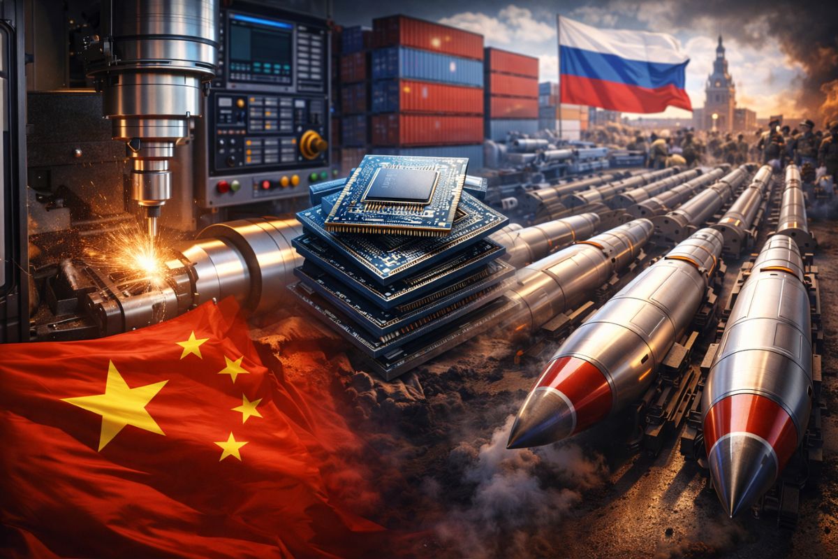 China movimentou US$ 10,3 bilhões em máquinas CNC e chips para a Rússia, dizem relatórios; isso teria contornado sanções e acelerado a produção em massa