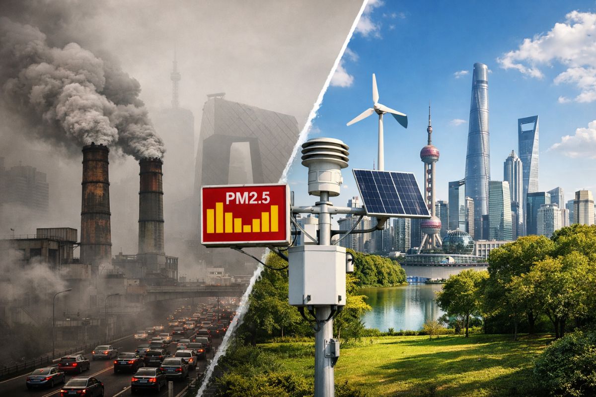 China endurece qualidade do ar ao reduzir PM2,5 e o limite anual; a névoa tóxica vira alerta com transição até 2030.