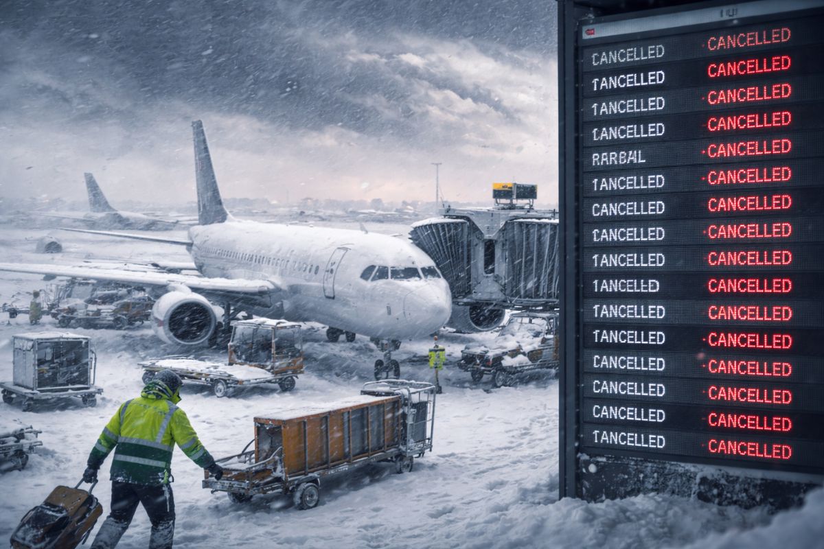 Ciclone-bomba atinge os EUA com ventos intensos, neve acima de 60 cm, alerta para milhões de pessoas, aeroportos em colapso e voos cancelados em massa, ampliando a crise de mobilidade e infraestrutura.