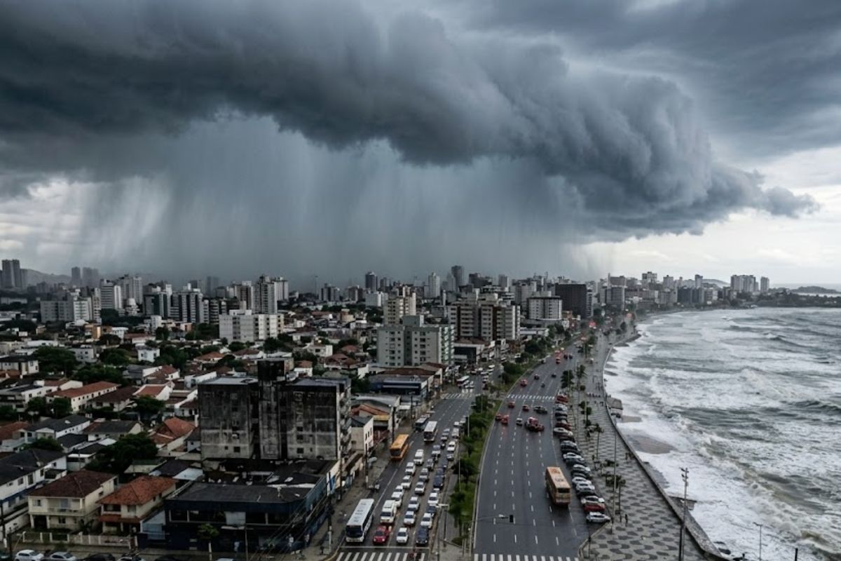 Ciclone mantém corredor de umidade e eleva chuva extrema: 16 estados em alerta para alagamentos e deslizamentos com risco de rios subirem.