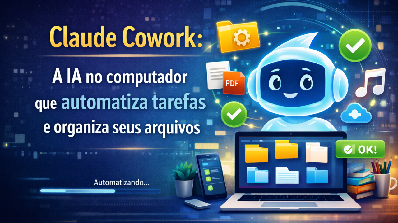 Veja como o Claude Cowork usa IA no computador para automatizar tarefas, organizar arquivos e aumentar sua produtividade.