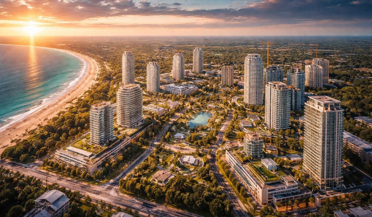 Uruguai anuncia cidade do futuro em Atlântida com 238 hectares e investimento de até US$ 500 milhões. Projeto prevê usos mistos.