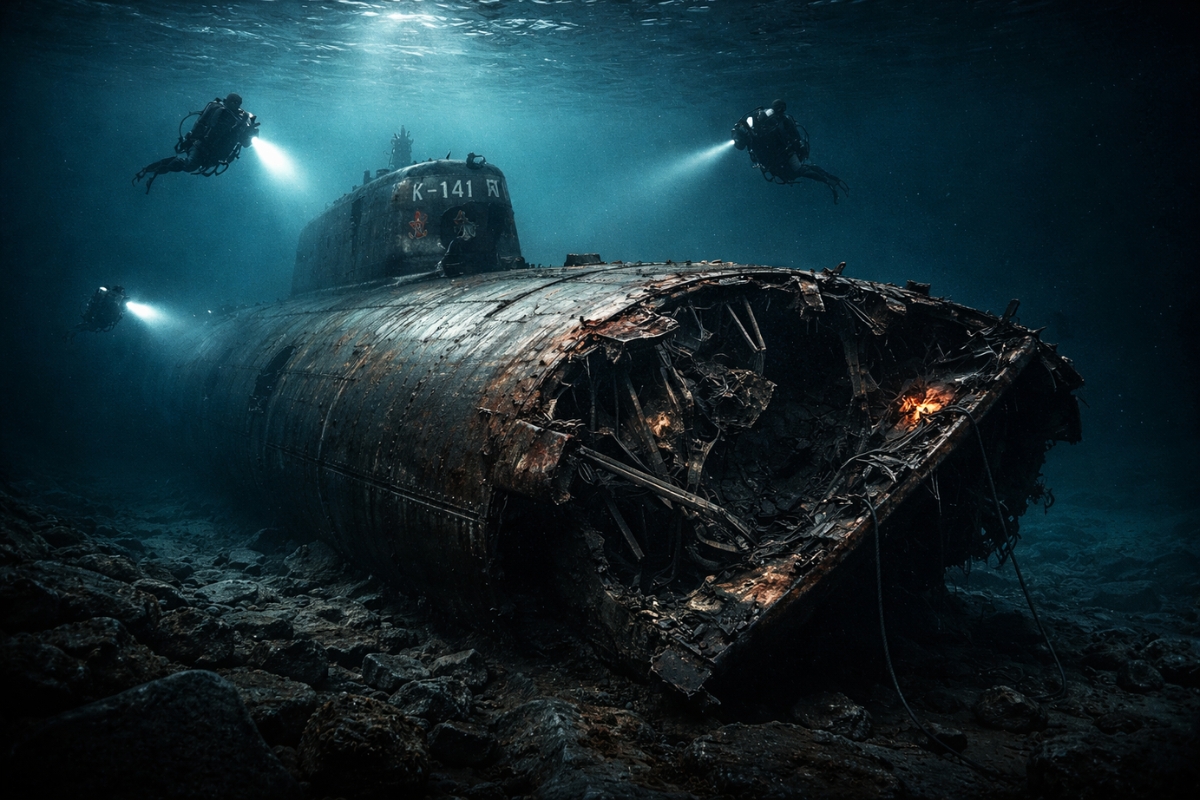 Naufrágio do submarino nuclear Kursk na Rússia matou 118 tripulantes em 2000 após explosões internas durante exercício militar, revelou falhas graves, atrasou resgates e expôs riscos que ainda preocupam especialistas