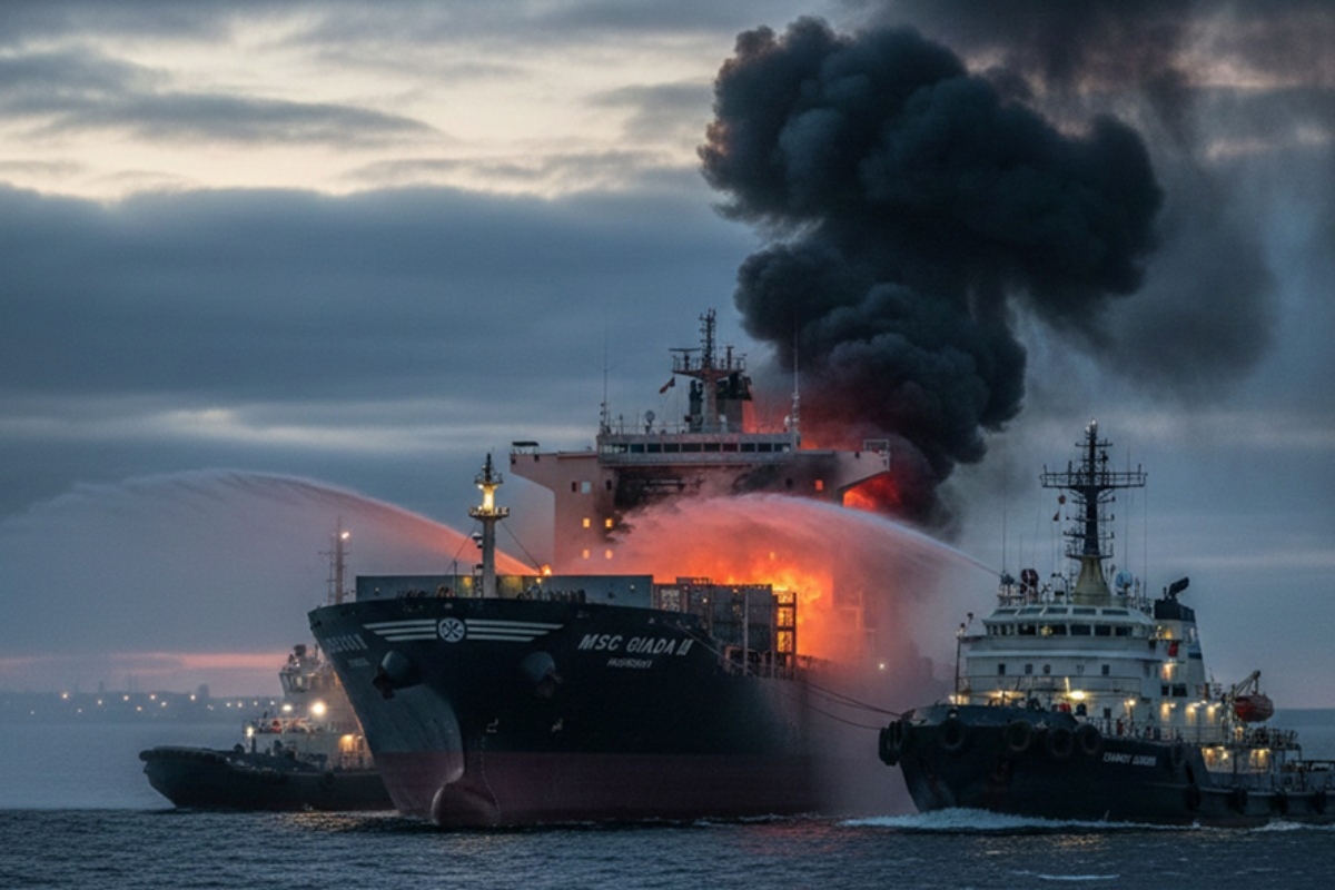 Explosão no Golfo da Finlândia: Navio cargueiro MSC Giada III sofre grave incidente a caminho da Rússia