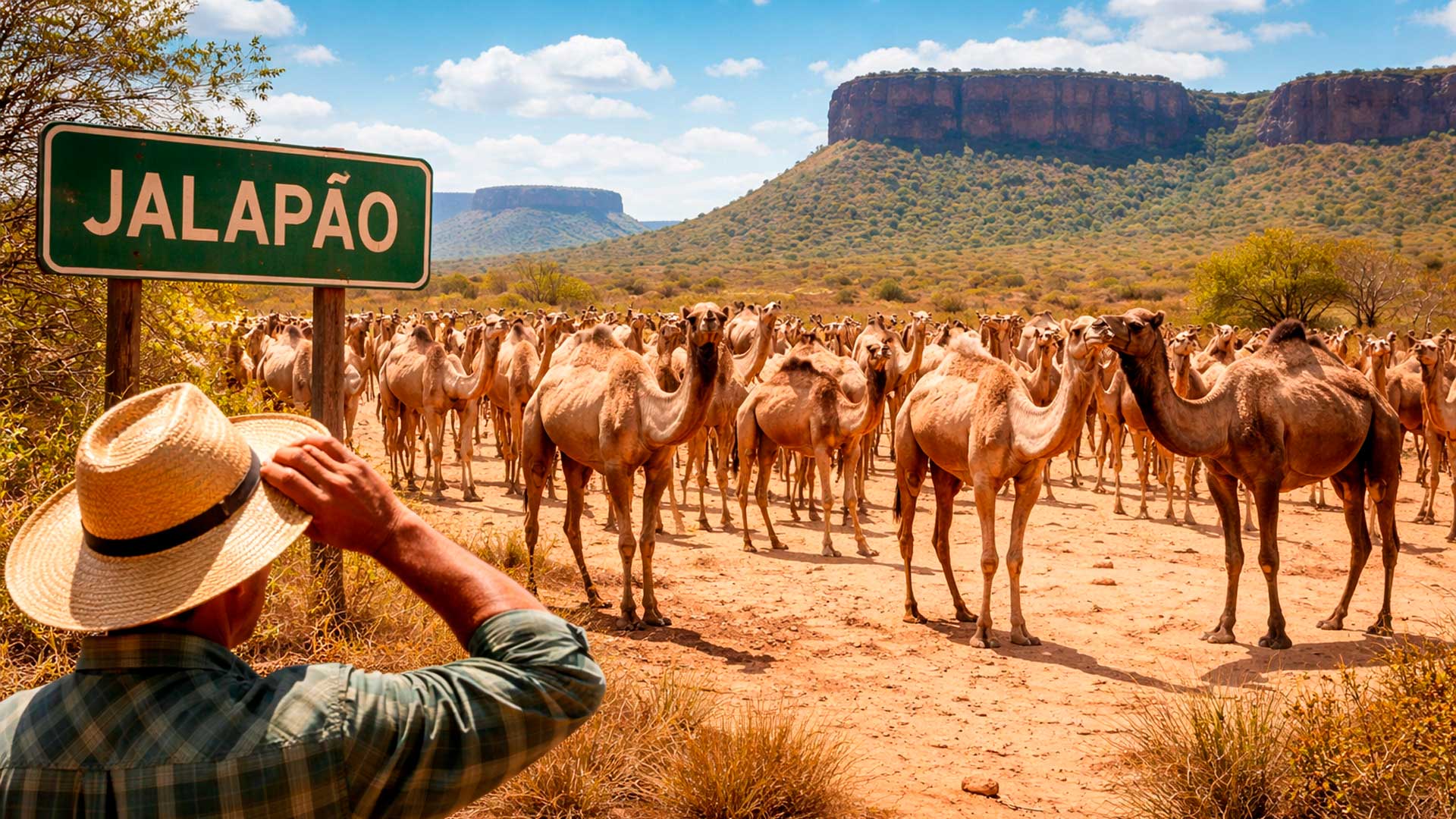 Dezenas de camelos apareceram de repente no Brasil e viraram um mistério, mas a explicação liga o turismo no RN a uma transferência regular para o Tocantins