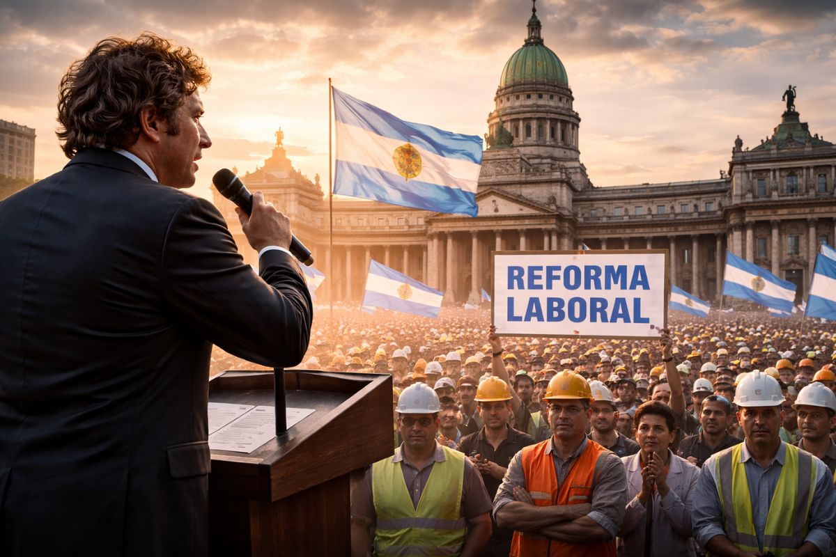 jornada de trabalho entra no centro da reforma: Argentina aprova no Senado e leva à Câmara o texto de Javier Milei antes de 1º de março, sob protestos em Buenos Aires e ameaça de greve geral.