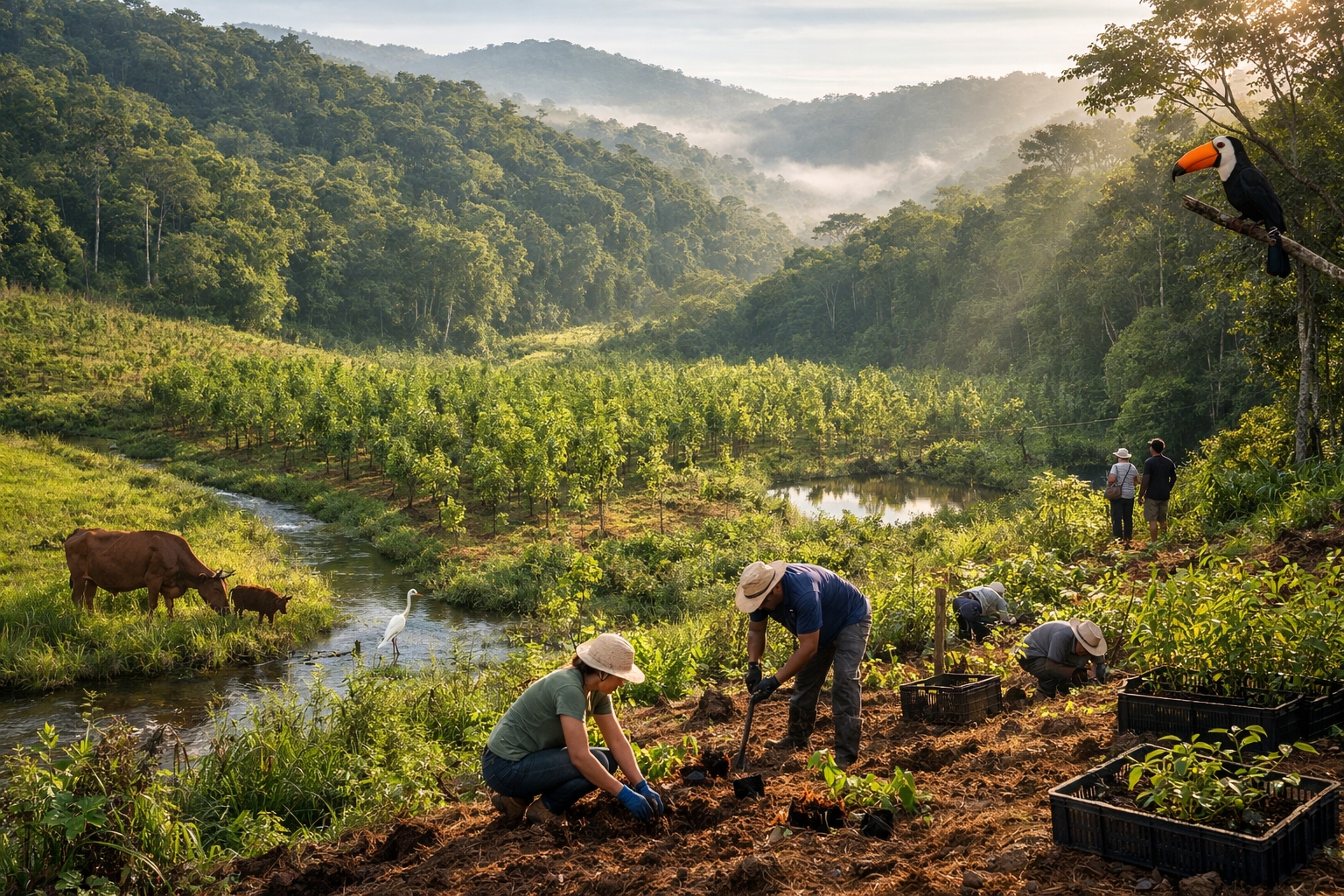 Estado brasileiro planta 2 milhões de mudas nativas na Mata Atlântica, transforma paisagens inteiras, áreas de pasto viram floresta, nascentes voltam a ganhar vida e vira referência ambiental no mundo