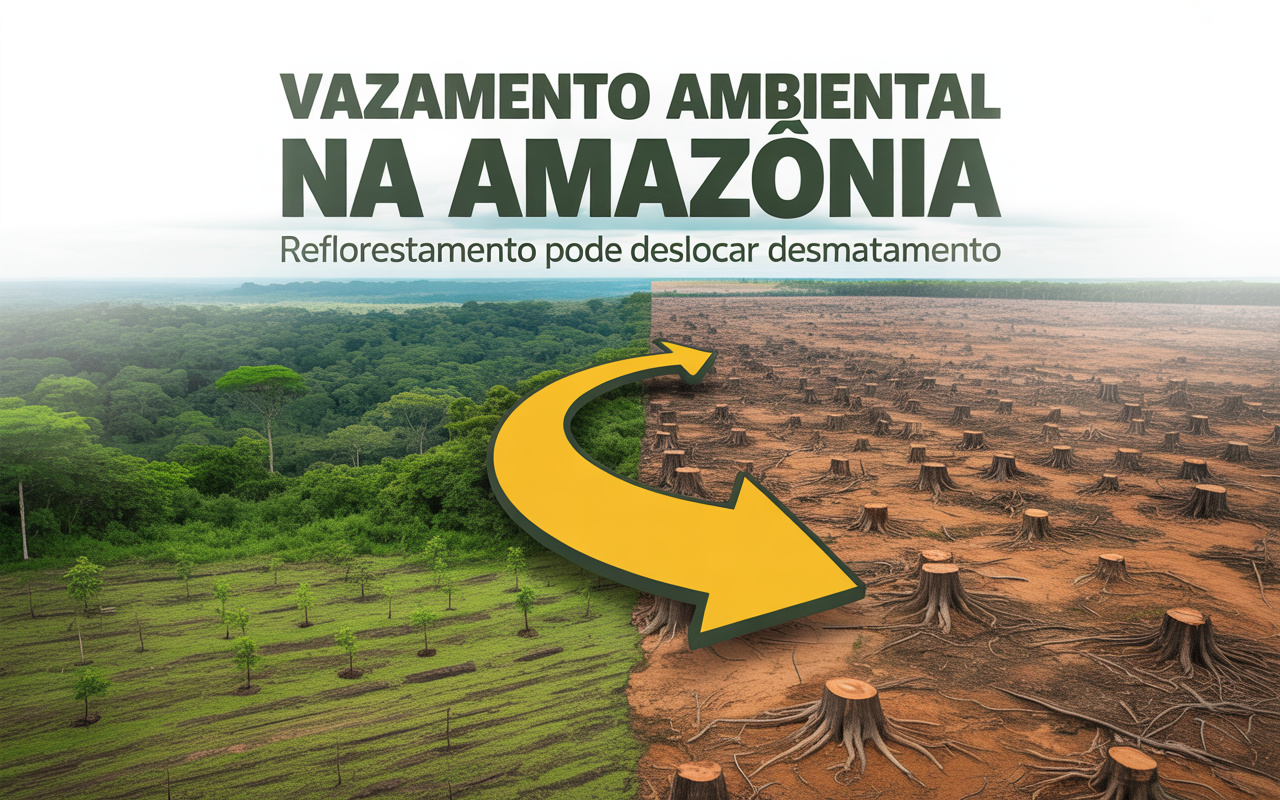 Estudo publicado na revista Land (MDPI) revela que reflorestamento na Amazônia pode deslocar desmatamento para municípios vizinhos e gerar efeito de “vazamento ambiental” inesperado