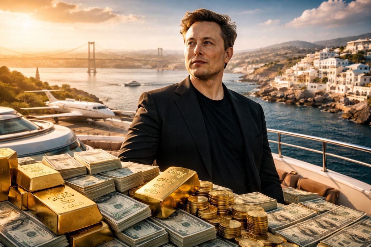 Fortuna de Elon Musk ultrapassa US$ 800 bilhões e vira comparação com PIB ao superar Portugal e Grécia, enquanto uma operação com SpaceX reposiciona o patrimônio e reabre o debate sobre escala entre riqueza individual e economias nacionais.