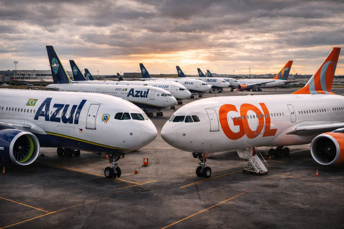 frota de aviões gigantes da Azul, A330neo e Gol mexem com mercado de aviação no Brasil após devolução planejada e possível repasse entre companhias