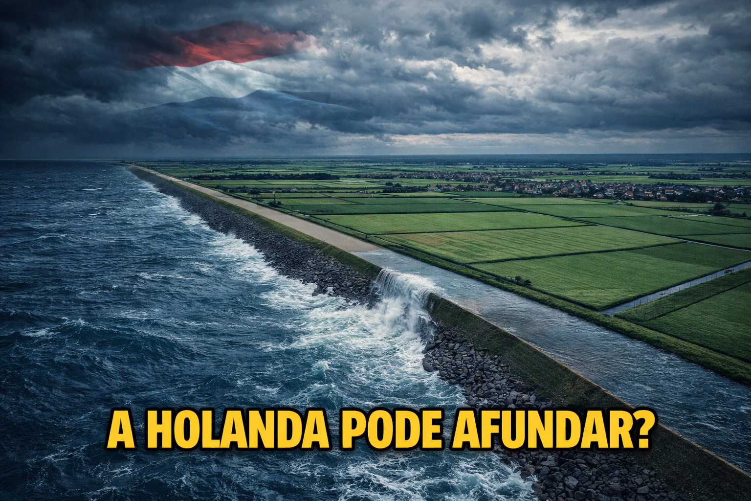Holanda drenou o mar para criar terras agrícolas abaixo do nível do oceano — e agora enfrenta subsidência, elevação do nível do mar e o risco real de perder os polders que sustentam cidades inteiras e parte vital da produção de alimentos do país