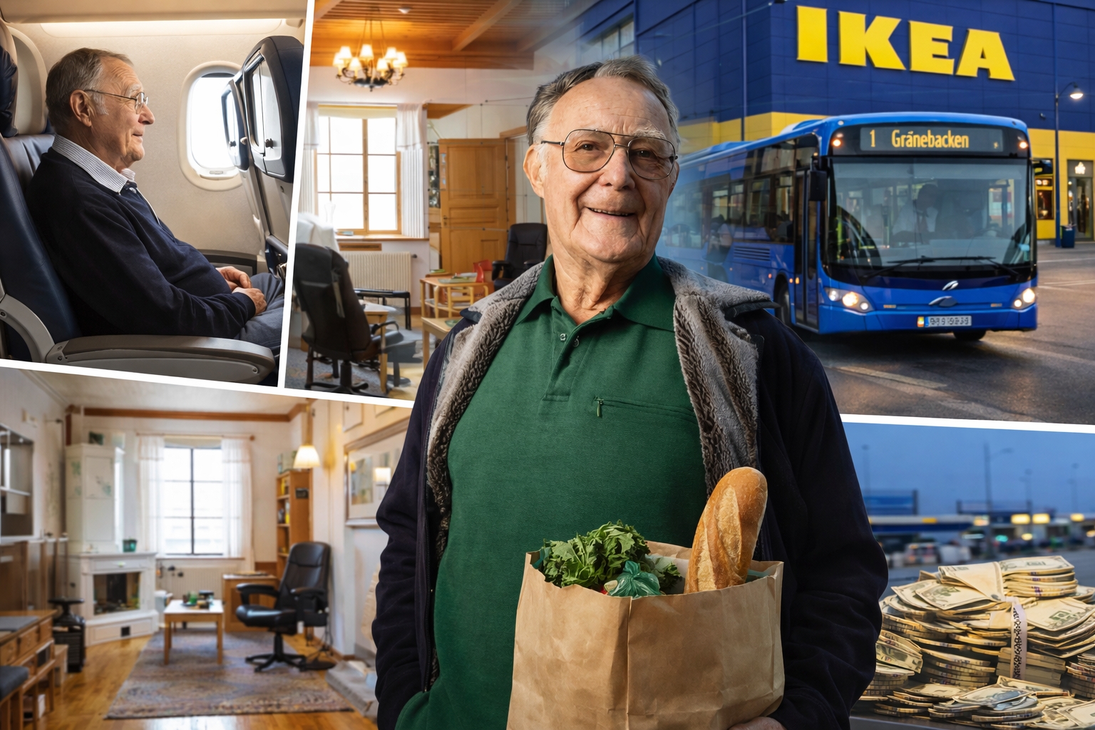 Idoso criador da IKEA, uma das pessoas mais ricas do mundo, recusou o luxo e manteve vida de aposentado, usando transporte comum, viajando de classe econômica, vestindo roupas baratas, reaproveitando cada centavo