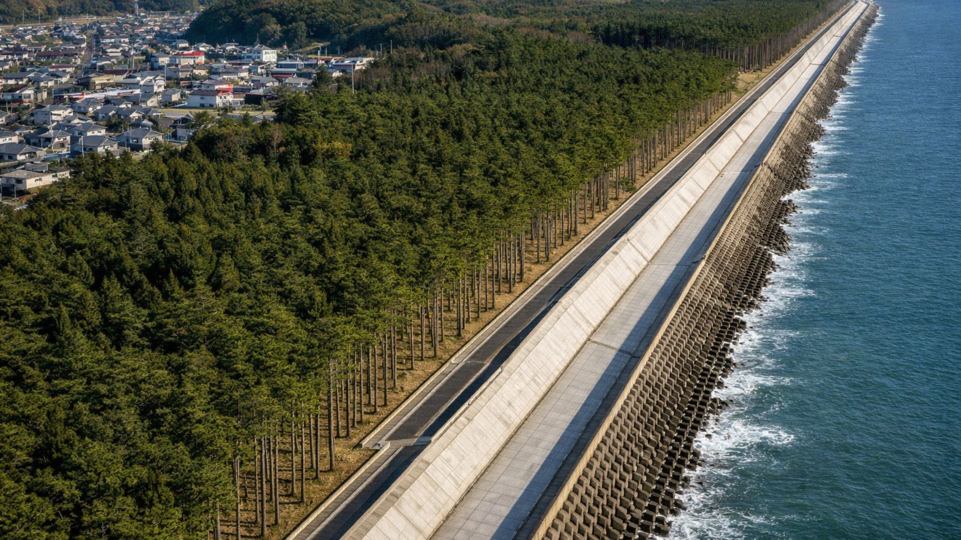 Muralha de 400 km construída pelo Japão após o tsunami de 2011 usa bilhões em concreto e engenharia para ganhar minutos vitais c