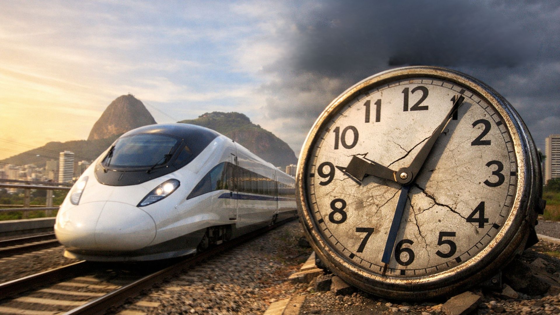 Trem de alta velocidade entre Rio e São Paulo tem obras adiadas para 2029 e operação prevista para 2033 após entraves ambientais.