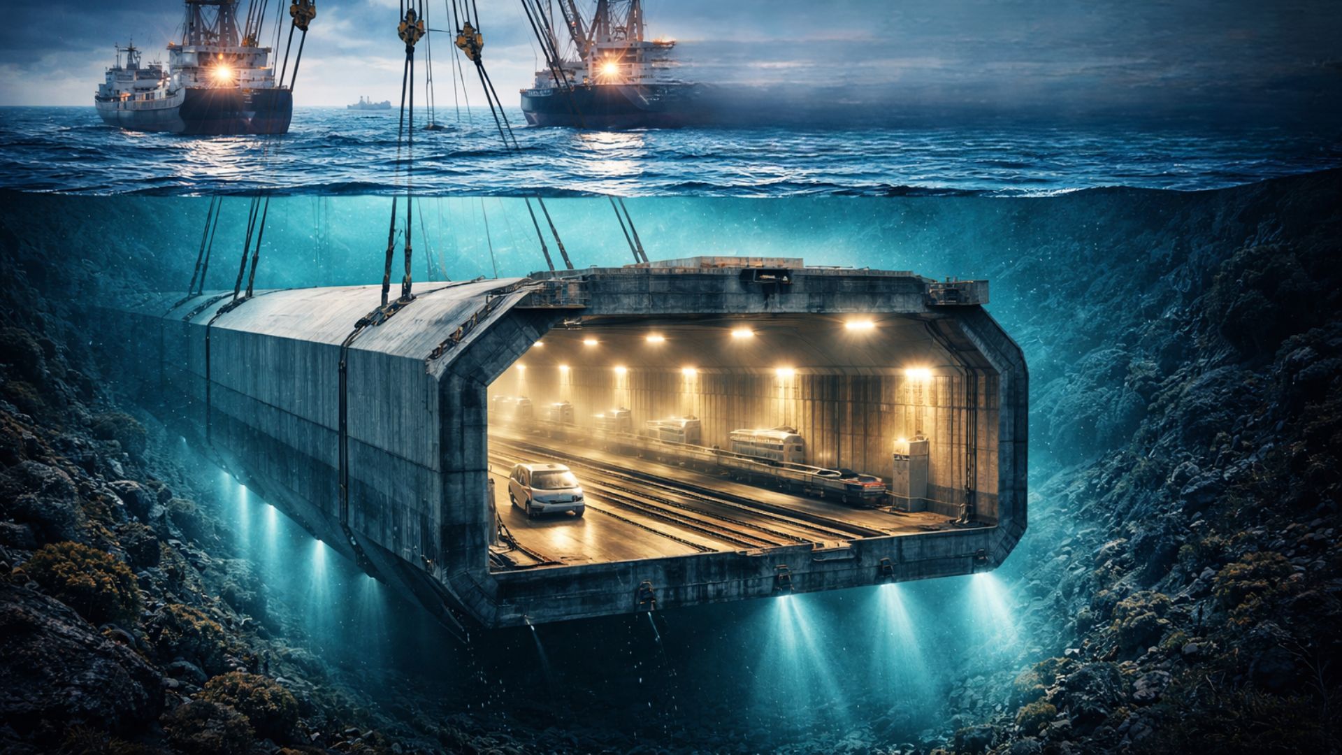 Fehmarnbelt Tunnel terá 18 km sob o Mar Báltico e reduzirá travessia entre Dinamarca e Alemanha para 7 minutos de trem.