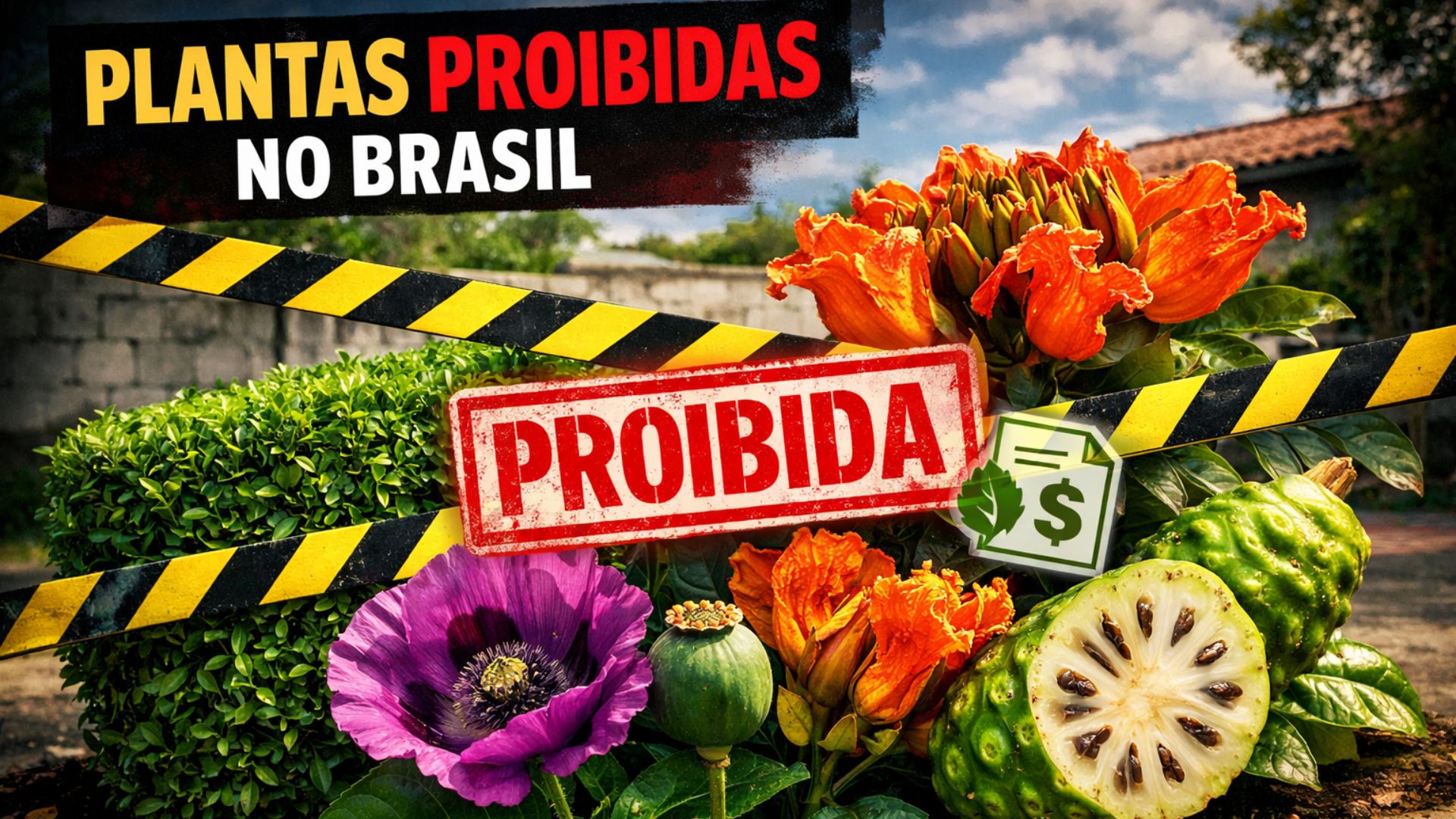 Murta, papoula, espatódea e noni estão sob restrições no Brasil e podem gerar multa. Entenda o que diz a legislação atual.