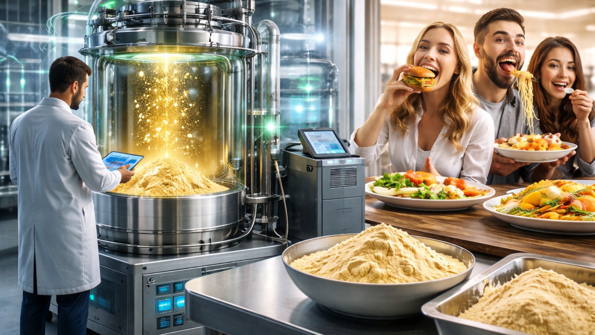 Empresa finlandesa Solar Foods produz 160 toneladas por ano de proteína a partir de CO₂ e eletricidade, com aprovação em Singapura.