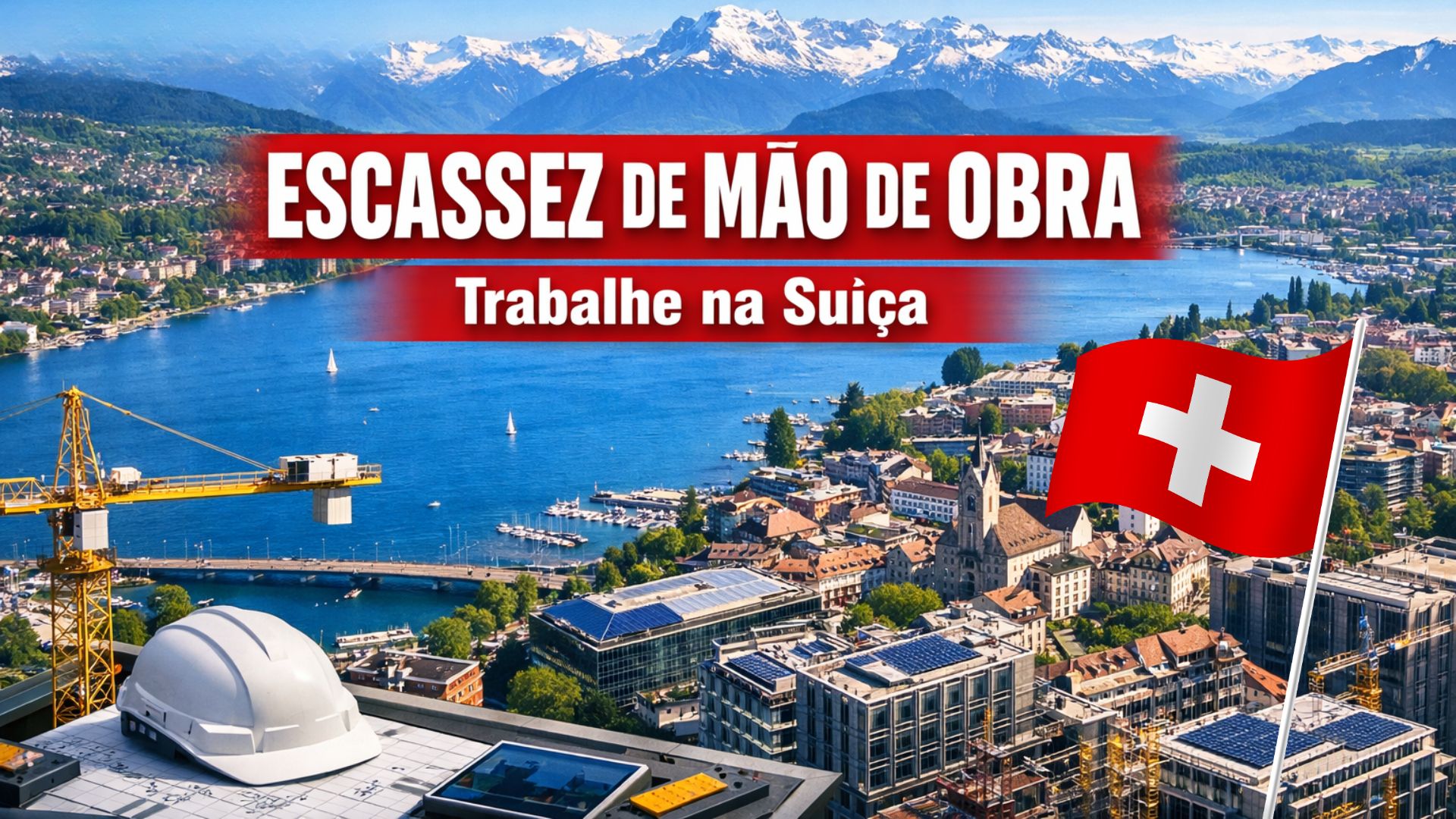 Suíça amplia vagas na construção civil e engenharia em 2026. Grupo Burkhalter lidera contratações com salários altos na Europa.
