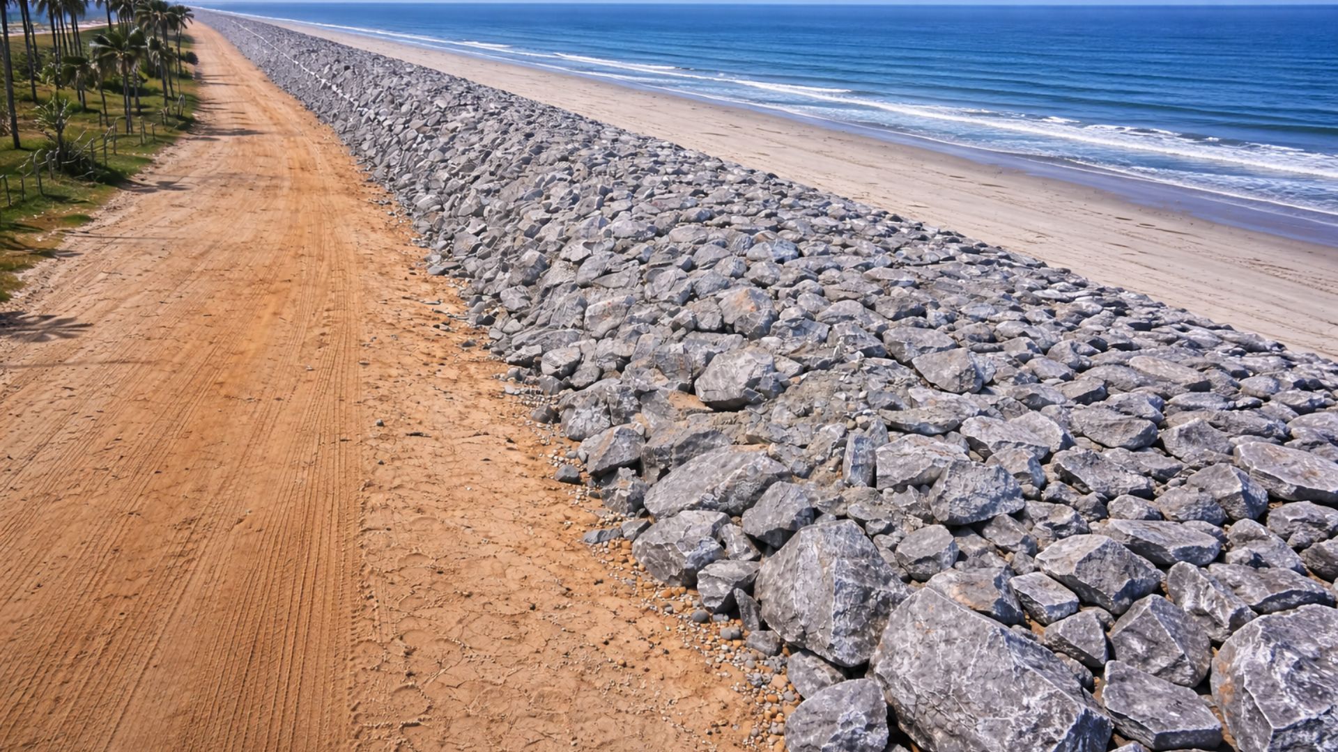 Governo de SP instala enrocamento de 200 metros na Barra do Una, em Peruíbe, para conter avanço do mar e proteger estrada e moradias.