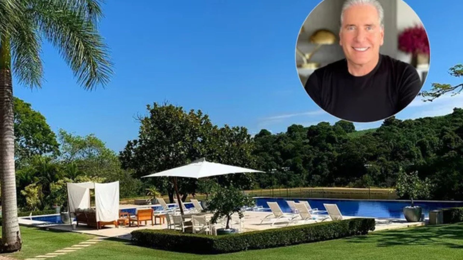 Fazenda de Roberto Justus em Porto Feliz tem 104 hectares, piscina de borda infinita, lago para jet ski, cinema privativo e estrutura de clube.