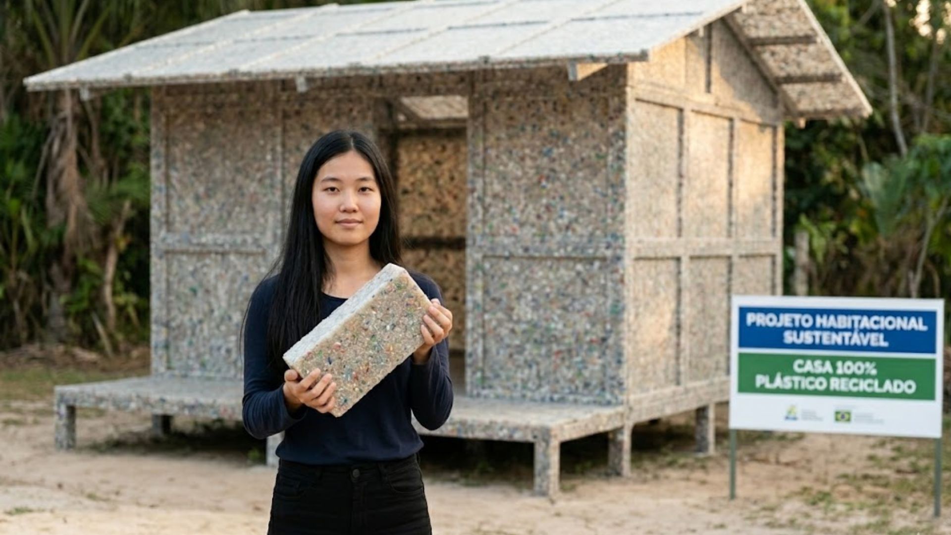 Abrigo modular feito com 460 kg de plástico reciclado fica pronto em 1 hora, sem ferramentas, e segue padrões ligados à ONU.