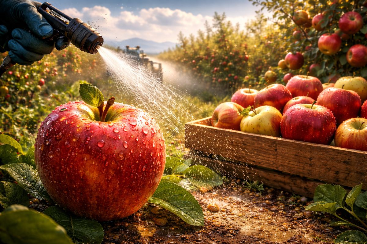 Lado obscuro das maçãs europeias relatório revela 85% chegam ao prato com coquetel de pesticidas e PFAS, misturam até sete químicos, ignoram efeito coquetel