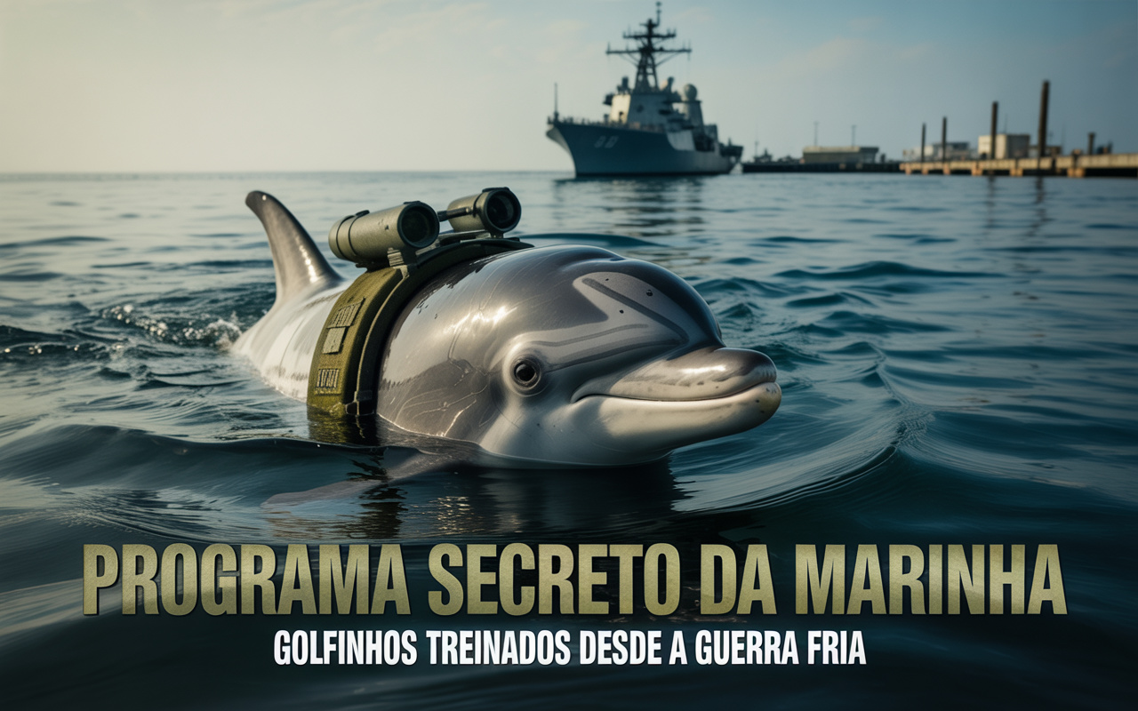 Desde a Guerra Fria, a Marinha dos EUA mantém um programa secreto que treinou golfinhos para detectar minas, identificar mergulhadores inimigos e proteger portos estratégicos — e ele segue ativo até hoje