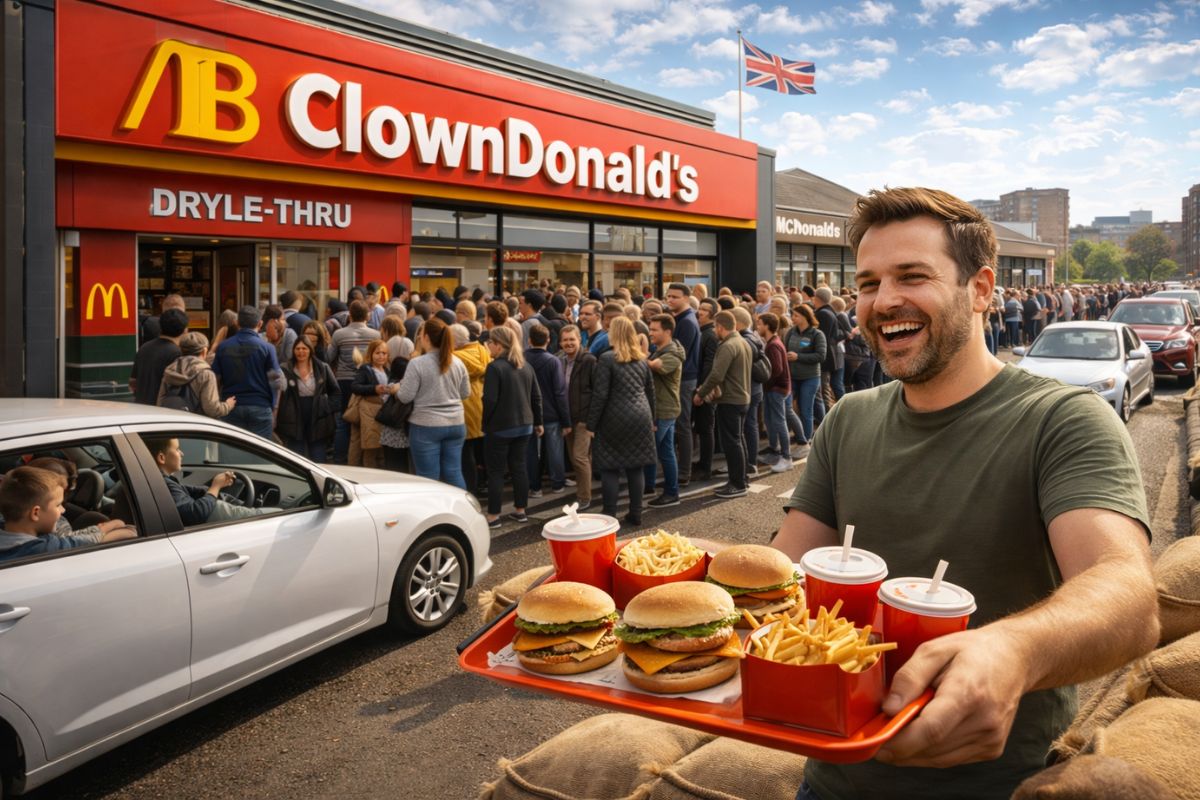 McDonald’s de mentira em Glasgow lota mais que o original criador recebe e-mail de socorro, rebatiza drive-thru, dá comida grátis, viraliza, alimenta mais de mil pessoas (2)