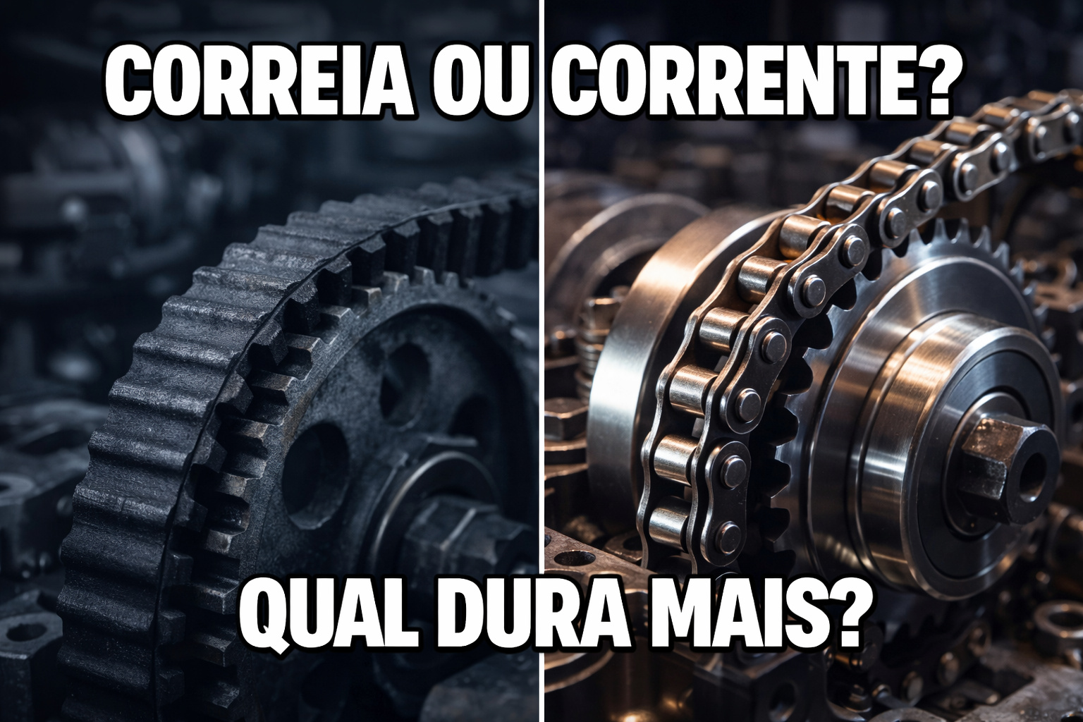 Menos peças de borracha, mais metal e vida útil maior: por que motores com corrente de comando costumam durar mais que os equipados com correia dentada