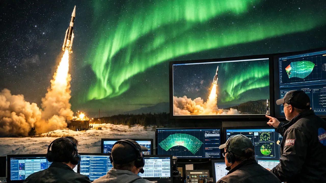 NASA lança 2 foguetes no Alasca para investigar a aurora negra