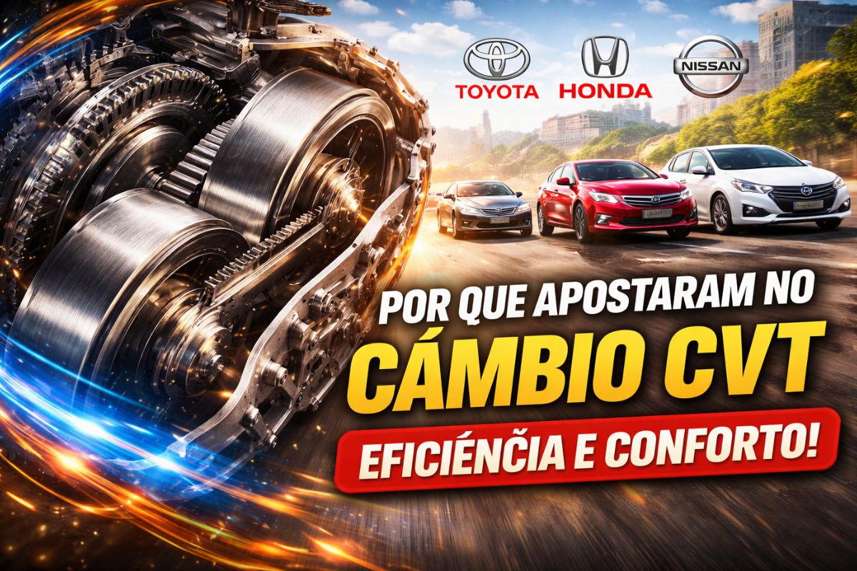 Por que Toyota, Honda e Nissan apostaram no câmbio CVT eficiência máxima, menos consumo, mais conforto no trânsito e estratégia japonesa focada em uso real, não em esportividade
