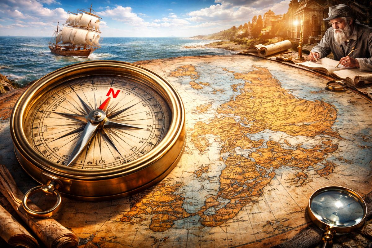 Por que o norte fica em cima do mapa da Mesopotâmia a Mercator, bússola, navegações europeias e distorções que fazem os países do norte parecerem gigantes para olhos até hoje