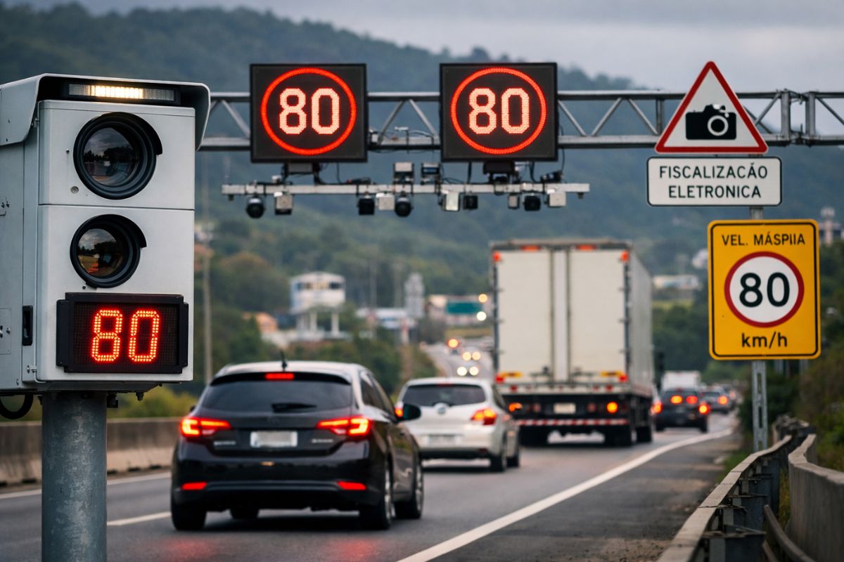 DNIT amplia fiscalização eletrônica com radares, sinalização e controle de velocidade em SC; veja trechos, prazos e impacto no bolso.