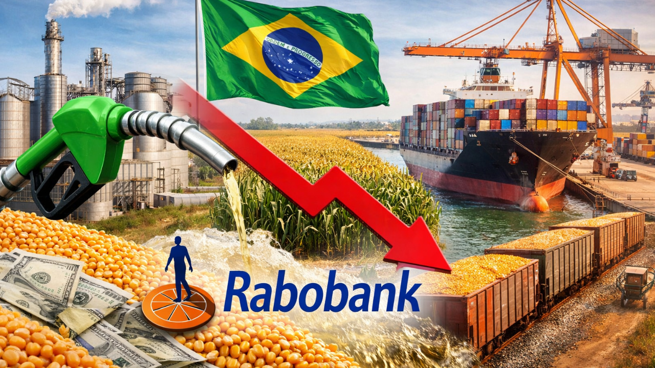 Com usinas próximas às lavouras, o etanol de milho fortalece o mercado interno e reduz exportações de milho, aponta análise do Rabobank.
