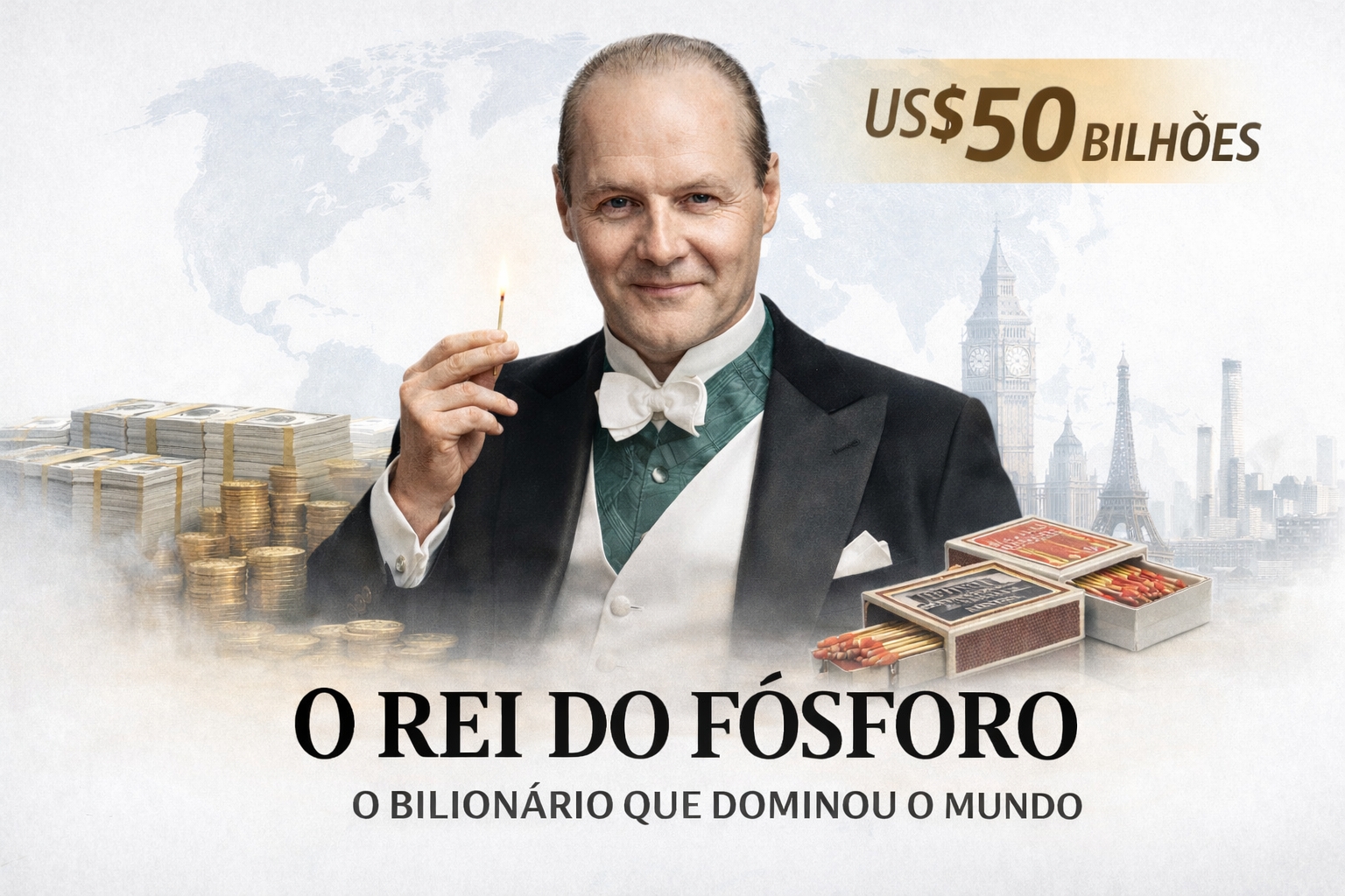 Rei do Fósforo: ele construiu um império global, financiou países inteiros e movimentou fortuna que ultrapassam US$50 bilhões, chegando a controlar 75% da produção de fósforos do mundo