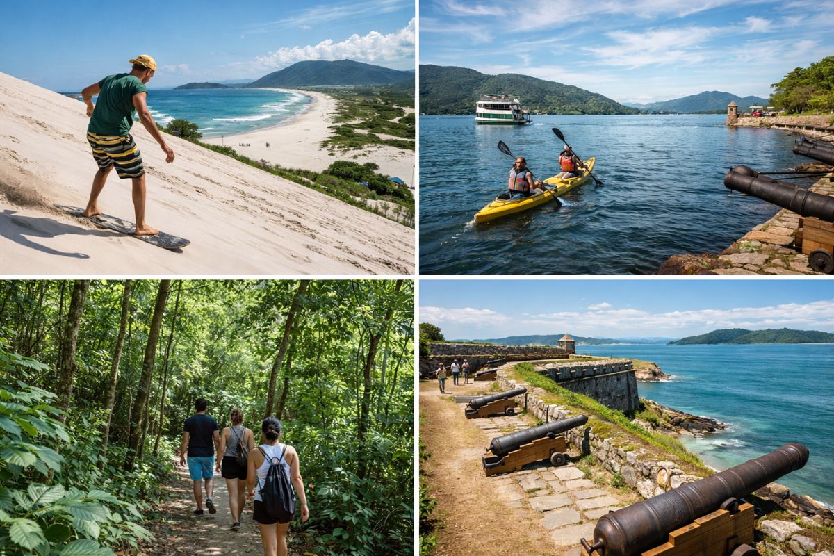 Em Florianópolis, o roteiro perfeito para fim de semana inclui Joaquina, Lagoa da Conceição e Rio Vermelho com opções até R$ 50 e visita à Fortaleza, reunindo aventura, água, trilha e história sem promessas fáceis.