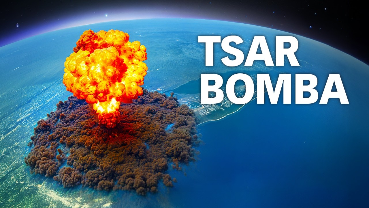 Testada em 1961, a Tsar Bomba liberou até 58 megatons, criou uma bola de fogo de quase 8 km, teve onda de choque que deu três voltas na Terra e quebrou vidros a centenas de quilômetros, tornando-se a maior explosão artificial da história humana