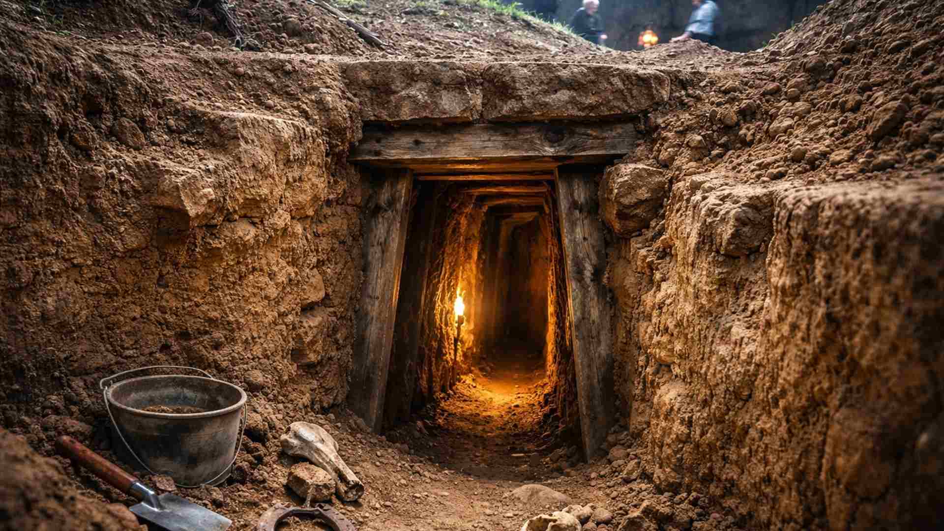 Túnel medieval edrstal é encontrado sob sítio neolítico de 6.000 anos durante obras de parque eólico no leste da Alemanha.