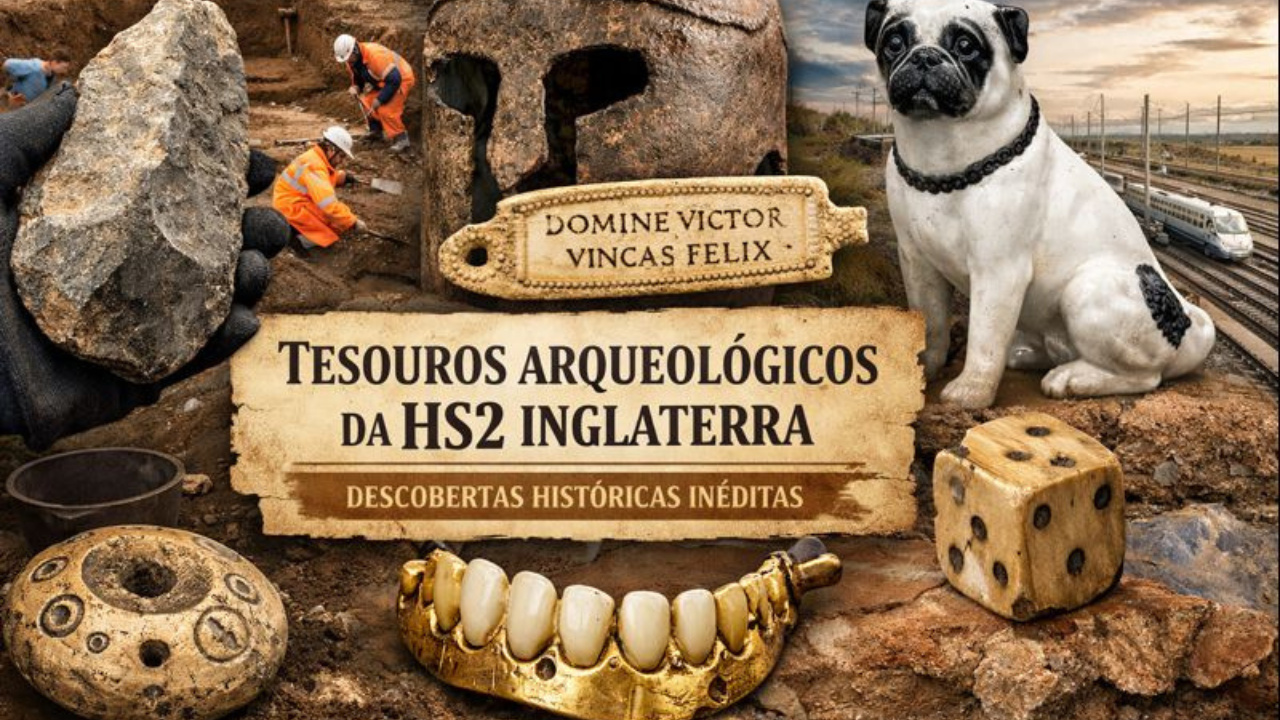 Escavações arqueológicas da HS2 Inglaterra revelam tesouros históricos raros e ajudam a preservar o patrimônio histórico do Reino Unido.