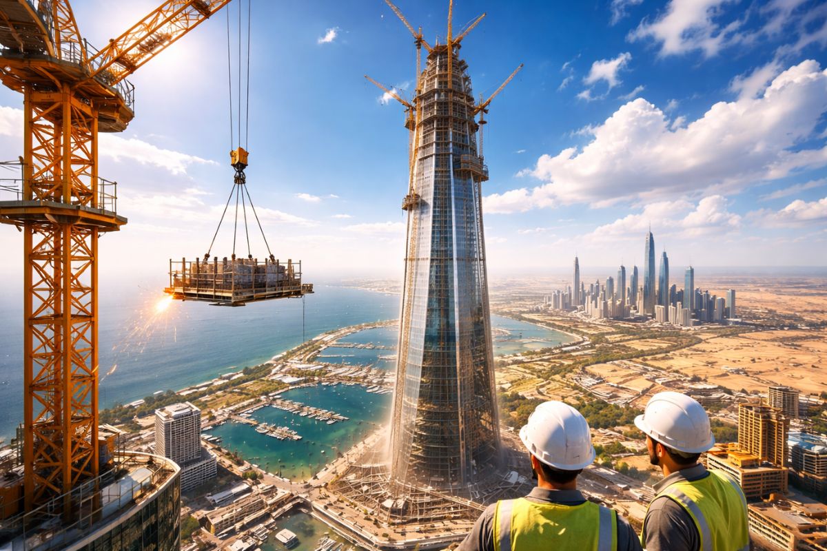 Torre de Jeddah volta do limbo, engata um andar novo a cada três dias e pode bater 1 km em 2028 para virar o prédio mais alto do mundo inteiro