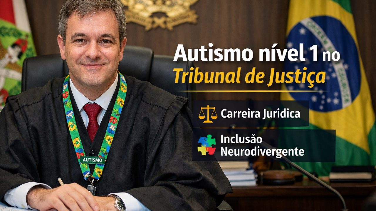 Magistrado com Autismo nível 1 assume no Tribunal de Justiça e reforça a Inclusão neurodivergente na Carreira jurídica.