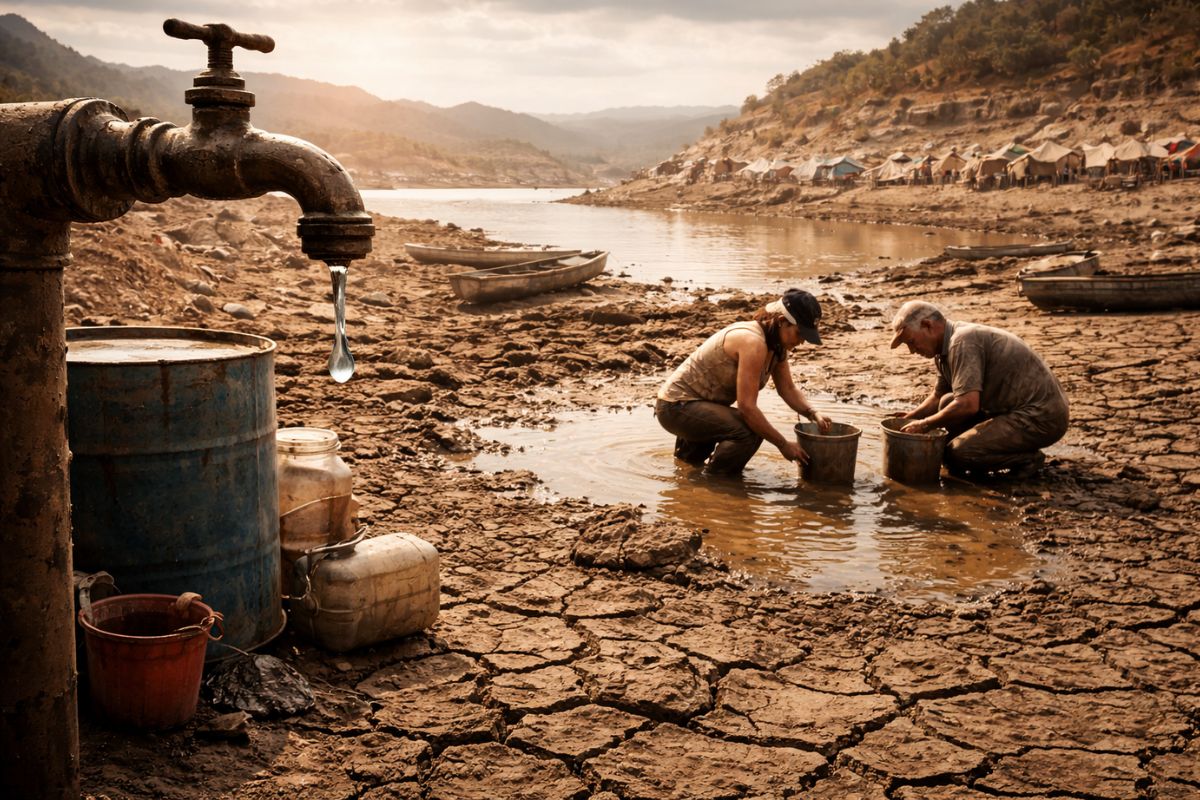 Novo alerta internacional da ONU afirma que o consumo de água superou a reposição e pressiona cidades, alimentos e economias, com “falência hídrica” descrita como desequilíbrio contínuo que amplia risco social e financeiro em escala global.