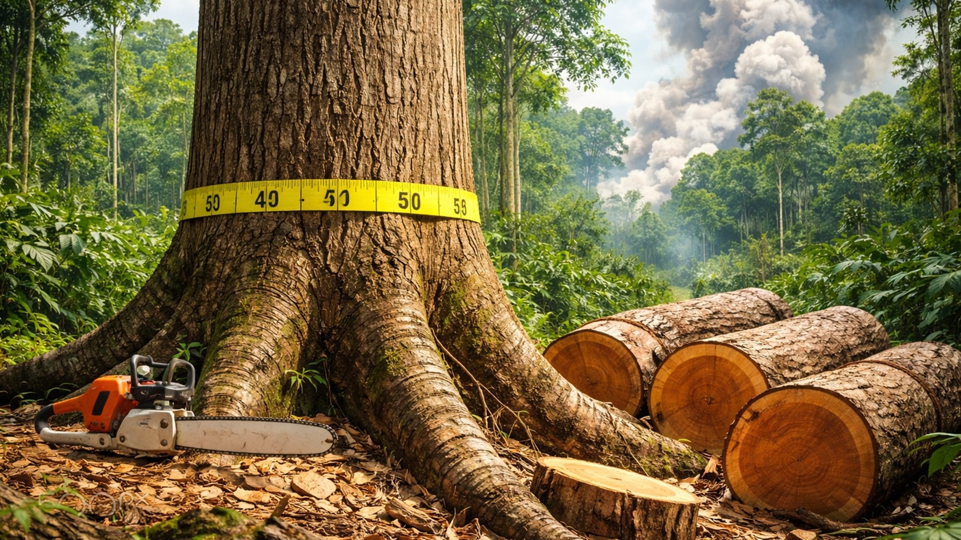 Árvores da Amazônia com mais de 40,6 cm concentram até 93% do carbono, mas lei permite corte entre 41 e 61 cm.