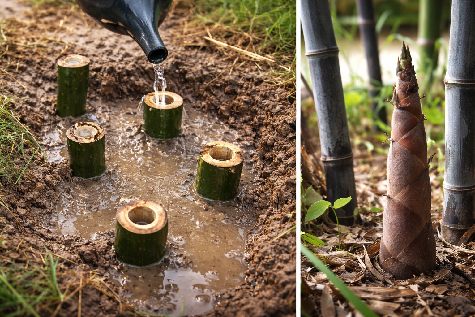 Produtores começaram a usar o “sistema copinho” para multiplicar bambu a partir de estacas de colmo, aceleraram o enraizamento em recipientes simples e transformaram copos plásticos em método prático de produção de mudas com alto índice de pegamento