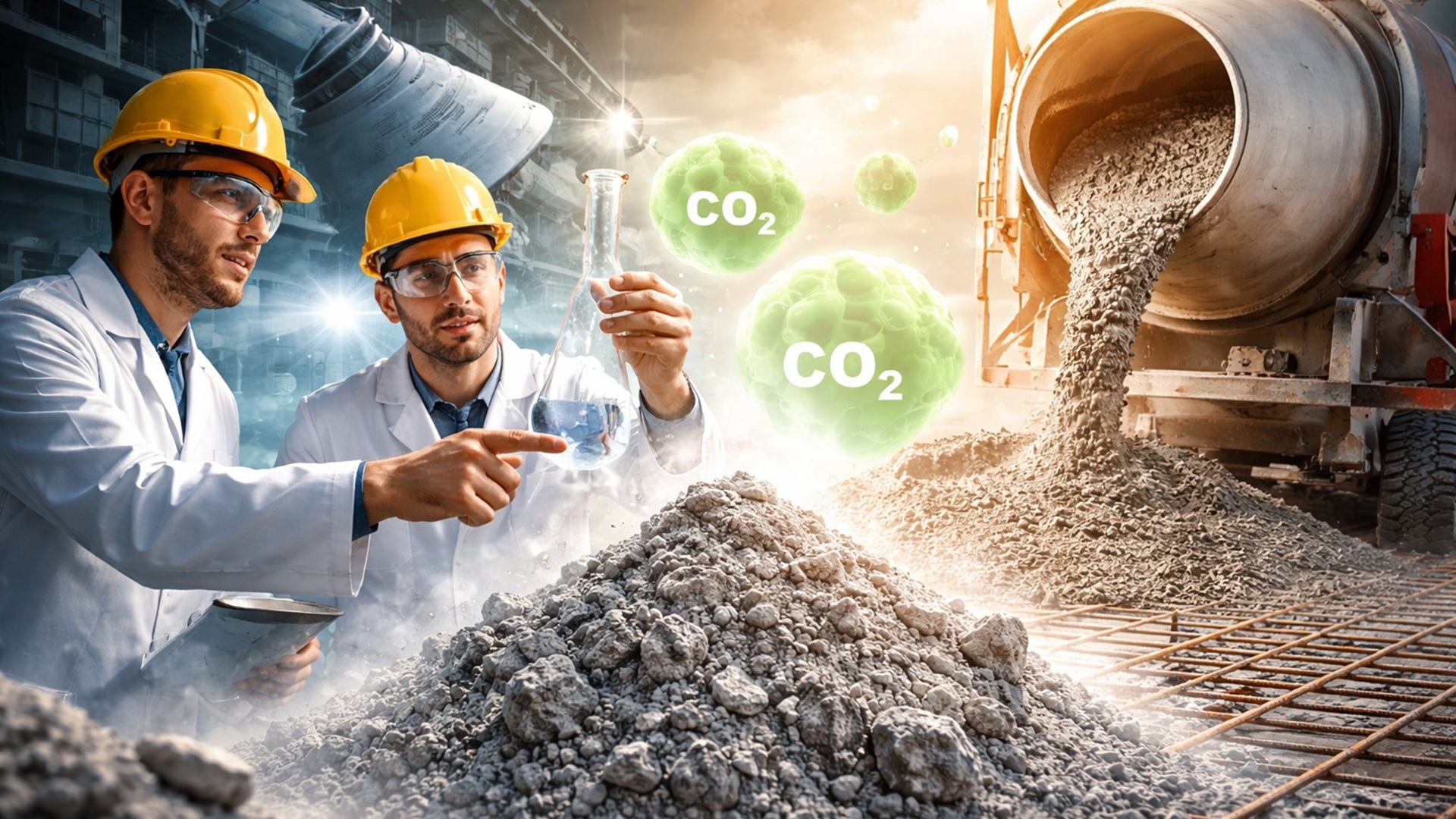 Pesquisadores testam uso de cinzas de lixo para fixar CO2 e aplicar material em concreto e obras de construção civil.