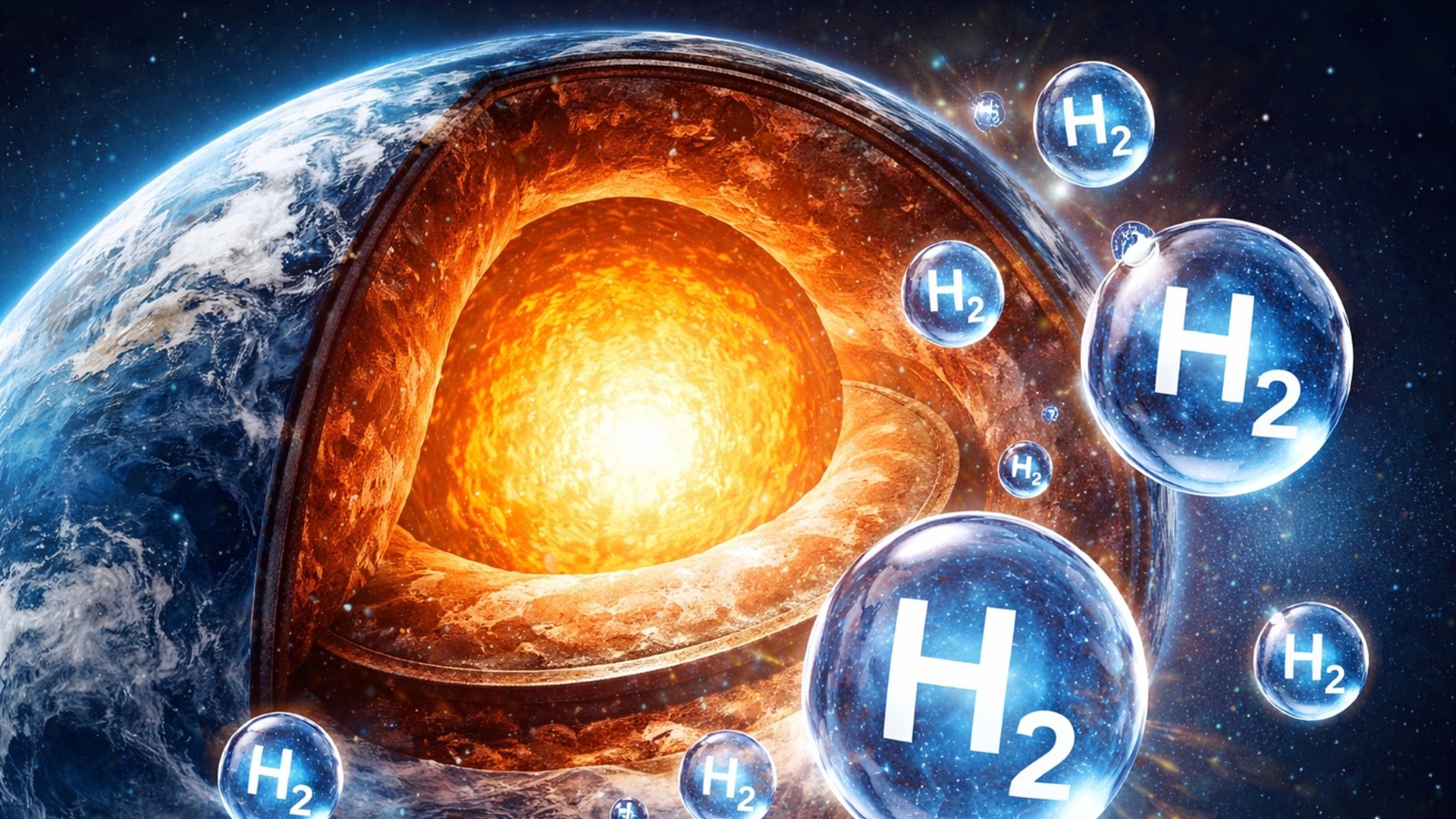 Estudo aponta que o núcleo da Terra pode conter hidrogênio equivalente a até 45 oceanos e questiona origem cometária da água.