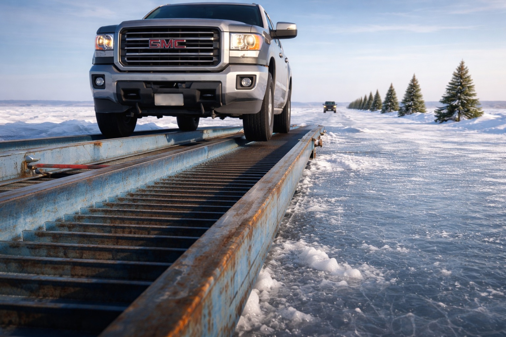 Rodovia de gelo no Lago Winnebago reduz trajeto de 1 hora para 20 minutos entre Oshkosh e Quinney no inverno.