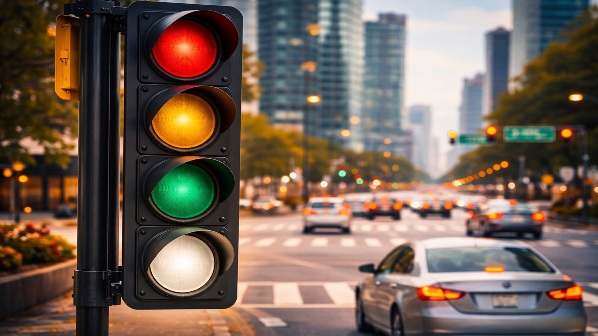 Descubra como os semáforos brancos podem transformar o trânsito e melhorar a eficiência com veículos autônomos.