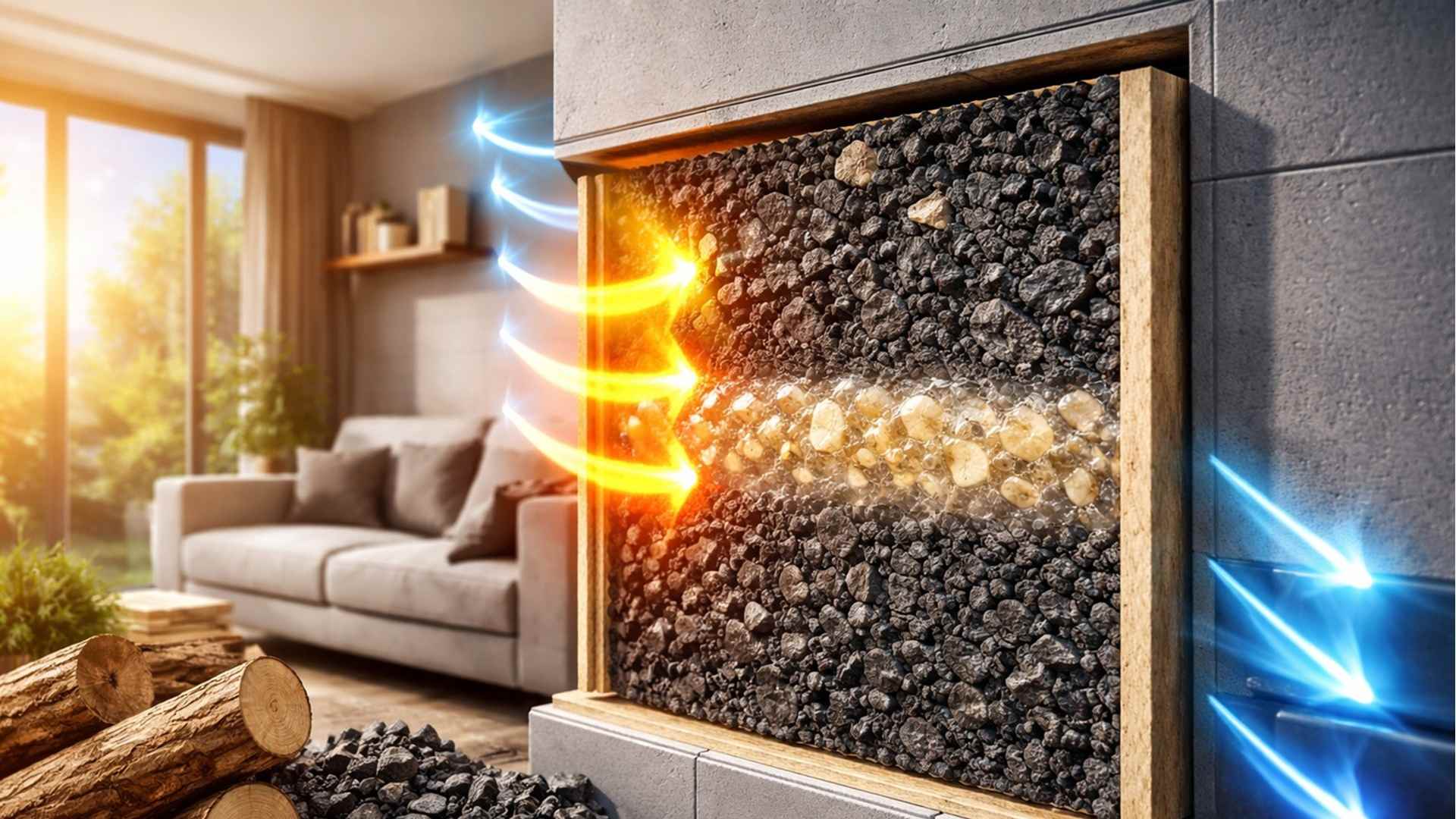 Bateria térmica feita com resíduos de madeira armazena calor sem eletricidade e pode reduzir em até 54% o consumo de energia em edifícios.