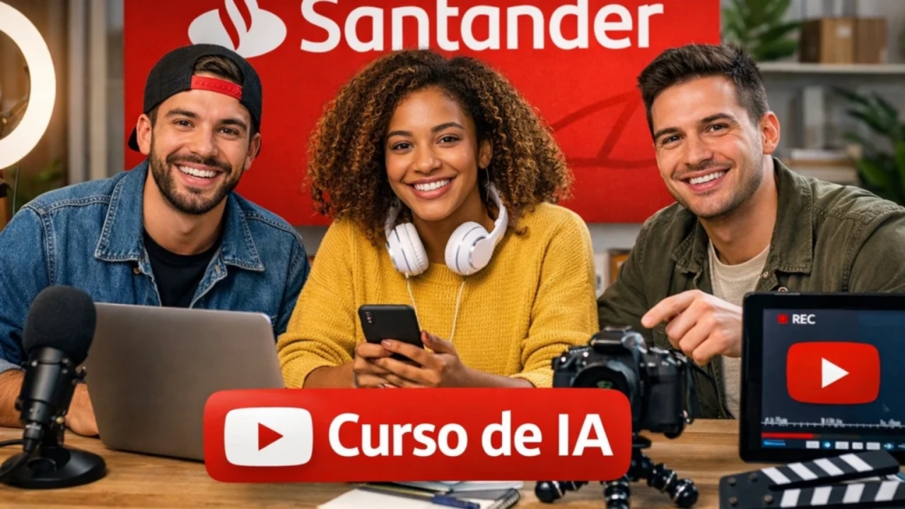 YouTube - criadores de conteúdo - Santander - canal no YouTube - vídeo no YouTube